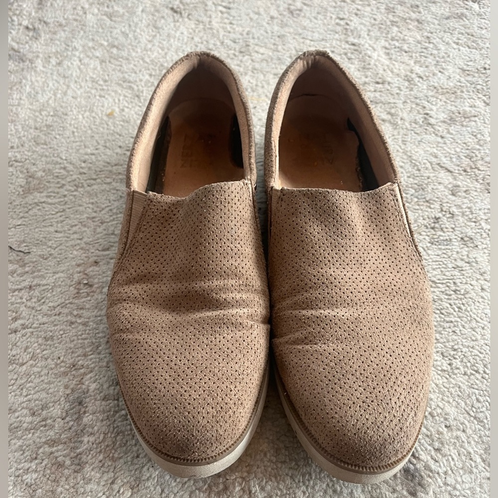 Soft suede slide on loafers